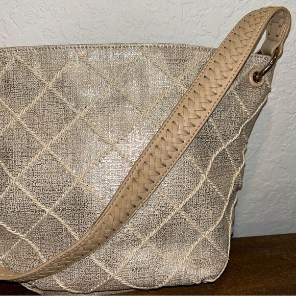 Sondra Roberts Squared Braided Shoulder Purse Bag - Picture 2 of 6